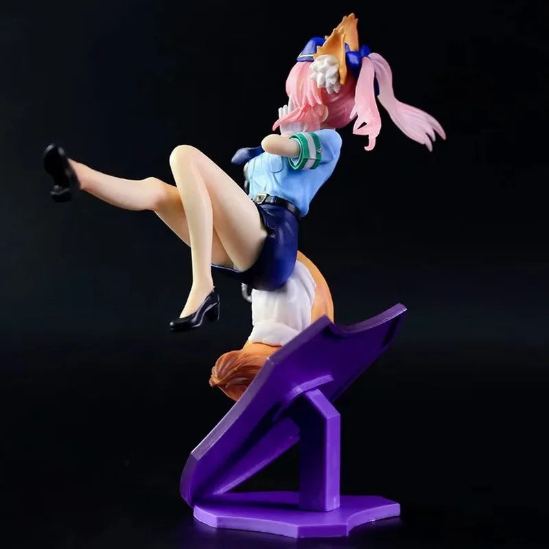 21 см Fate/EXTELLA LINK Аниме момиче Фигурка Tamamo no Mae Полицейска лисица Екшън фигурка Fate Caster/Lancer Фигурка за възрастни Модел кукла играчка