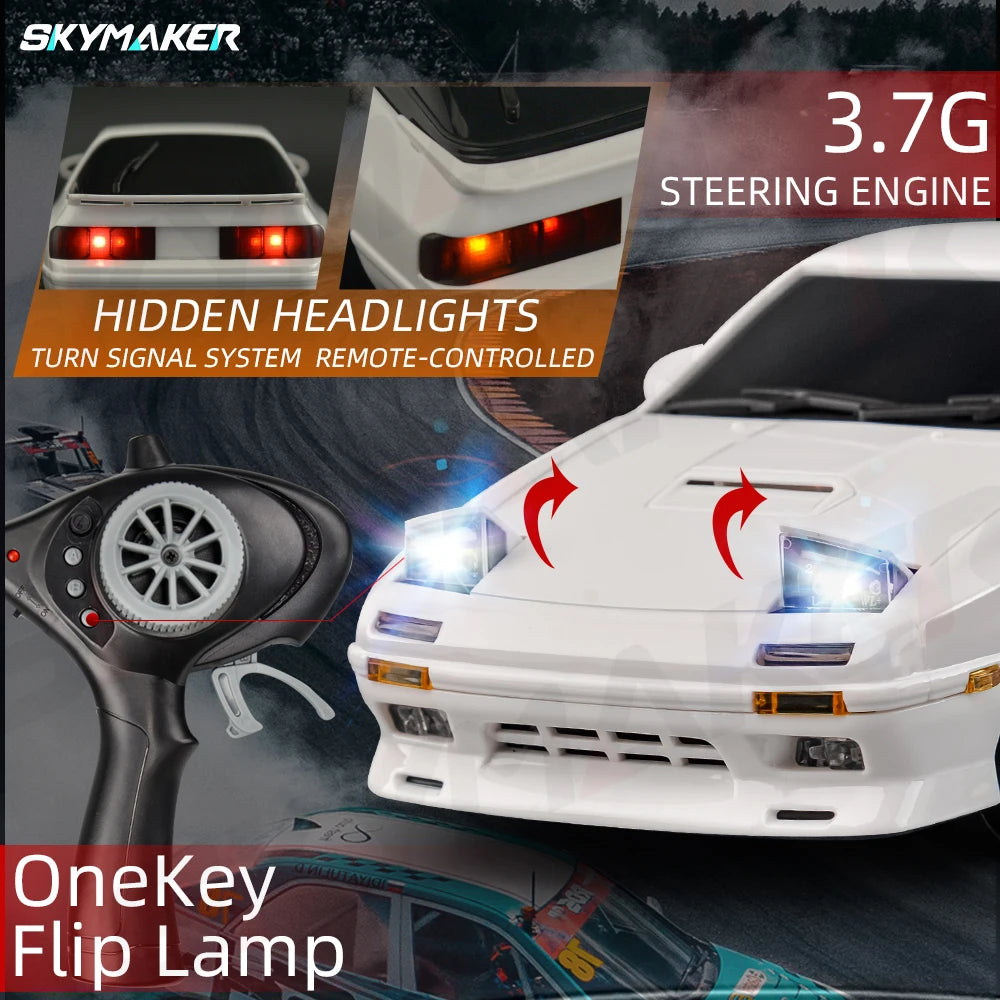 Skymaker AE86 Модел LD1801 RX-7 FC LD1802 1:18 RC Дрифт Количка 1/18 2.4G Дистанционно Управление ESP Жироскоп LED Мини RC Състезателни Колички Играчки