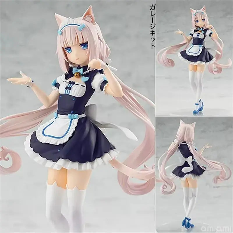 Anime Nekopara Maid Outfit Girl Action Figures Cute Cartoon  Model Toy Collection Statue Figurine Computer Case Desktop Ornament