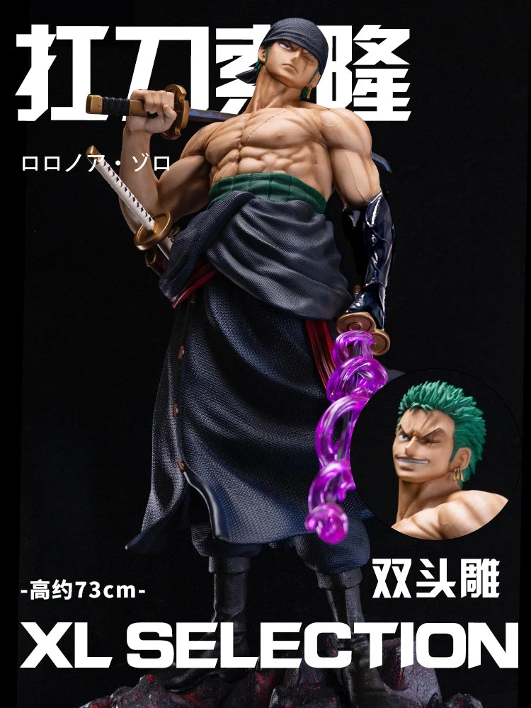 In Stock One Piece 73cm Roronoa Zoro&70cm Goose Step Luffy&70cm Dream Ace Super Large Figure Popular Anime Characters Fan Gift