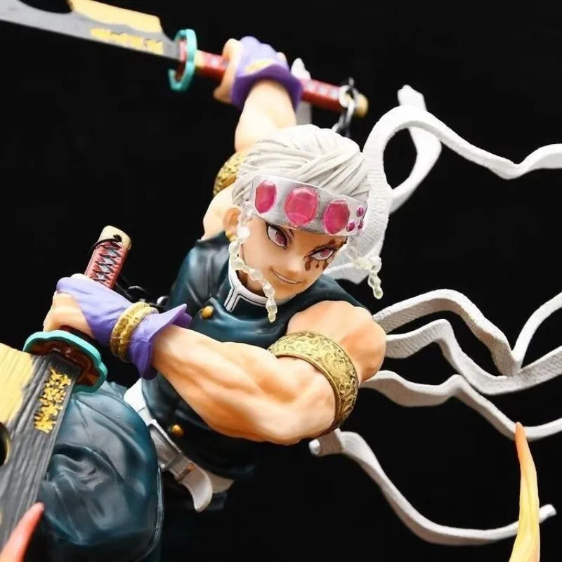 37 cm Dämonentöter: Kimetsu No Yaiba Figur Uzui Tengen kann leuchten Anime-Kollektion Modell PVC-Desktop-Ornamente Kindergeschenke Spielzeug