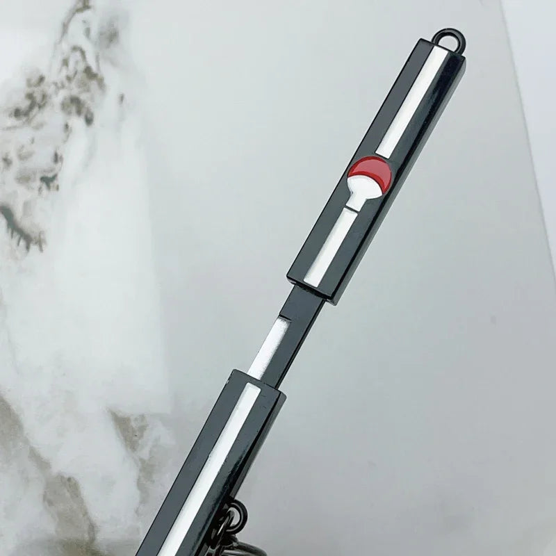 22 см (8,66 инча) аниме периферни устройства Учиха Саске миниатюрен Кусанаги но Цуруги цинкова сплав метални модели играчки за занаяти меч с калъф