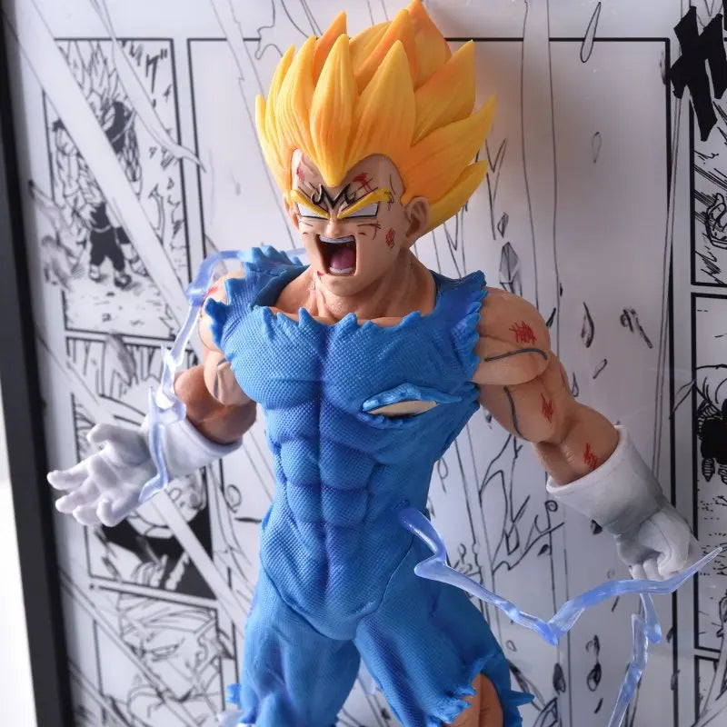 Dragon Ball Action Figures Vegeta 3D Stereo Decor Lamp Painting Goku Poster Anime Figures Creative Stereo Painting Birthday Gift