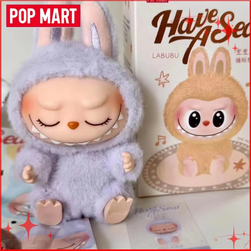 Genuine POP MART Labubu V1 V2 V3 Macarons Have A Seat Big Into Energy Coca Cola Series Vinyl Plush Pendant Blind Box Plush Toys