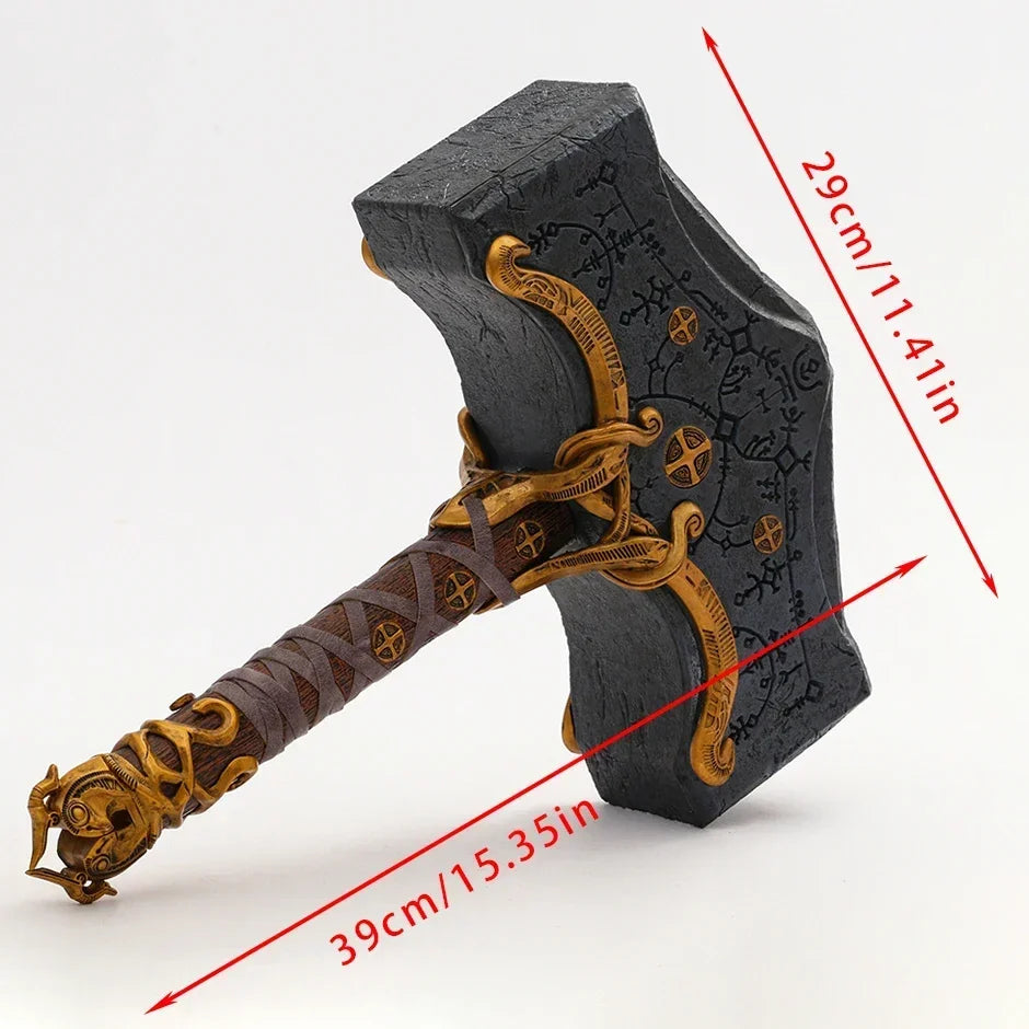 God of War 5 Ragnarok Kratos Hammer Collector's Edition Figure Figurine Model Statue 29x39cm