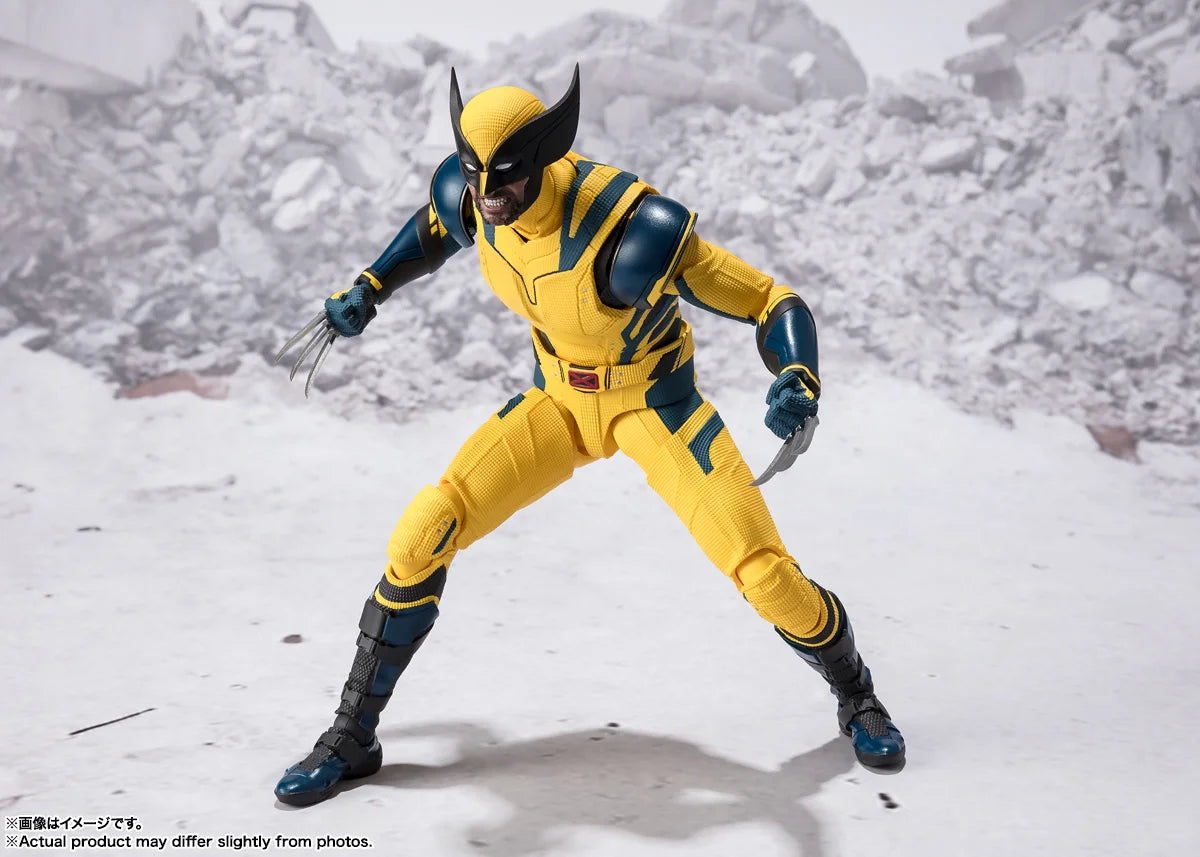 Original BANDAI S.H.Figuarts Wolverine Deadpool Wolverine Action Figure Toys PVC Model Collection