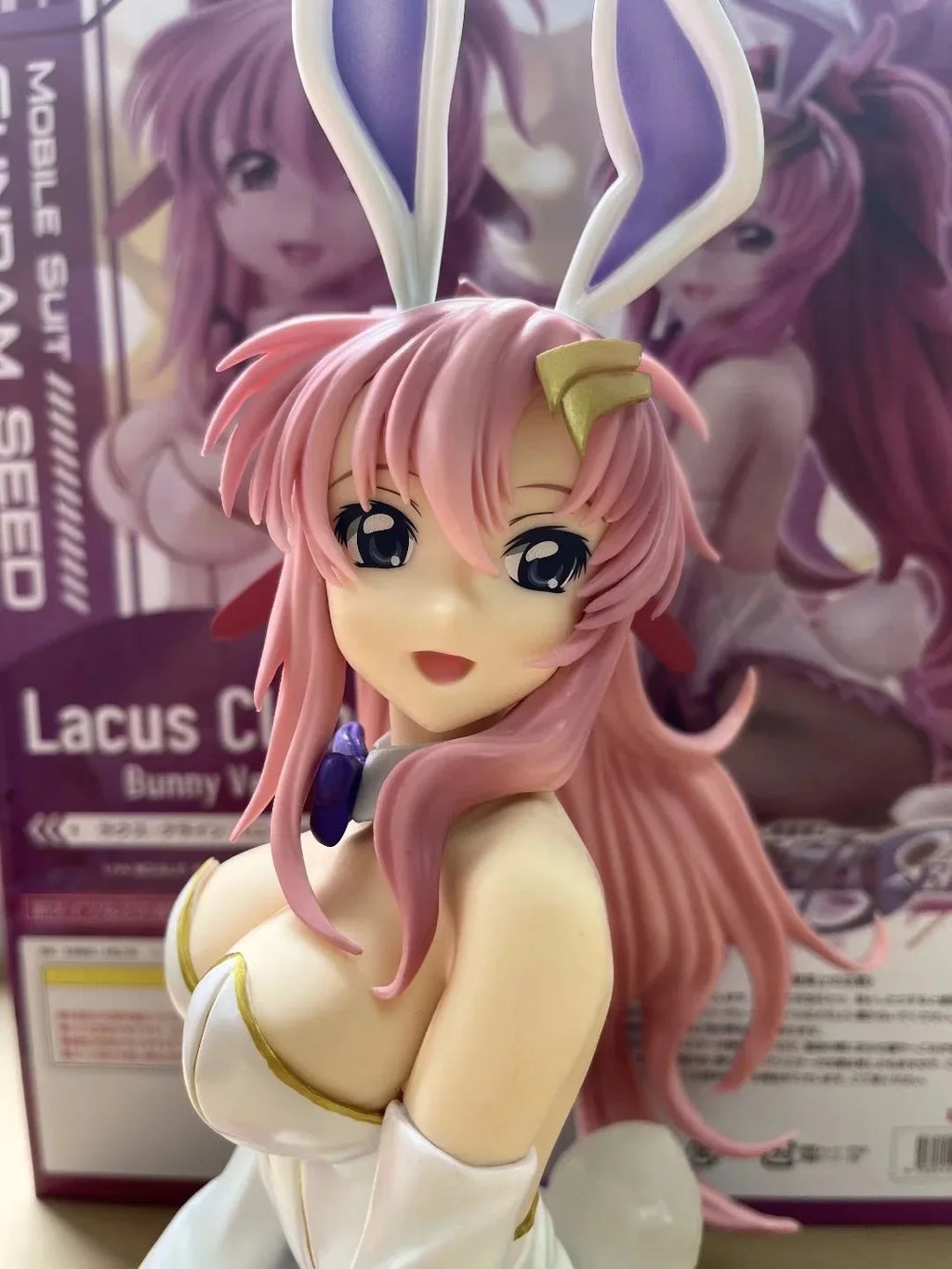 29cm Freeing Mobile Suit Lacus Clyne Bunny Girl B-Style Scale Anime Beautiful Girl Statue Pvc Action Figure Model Toy Doll Gift