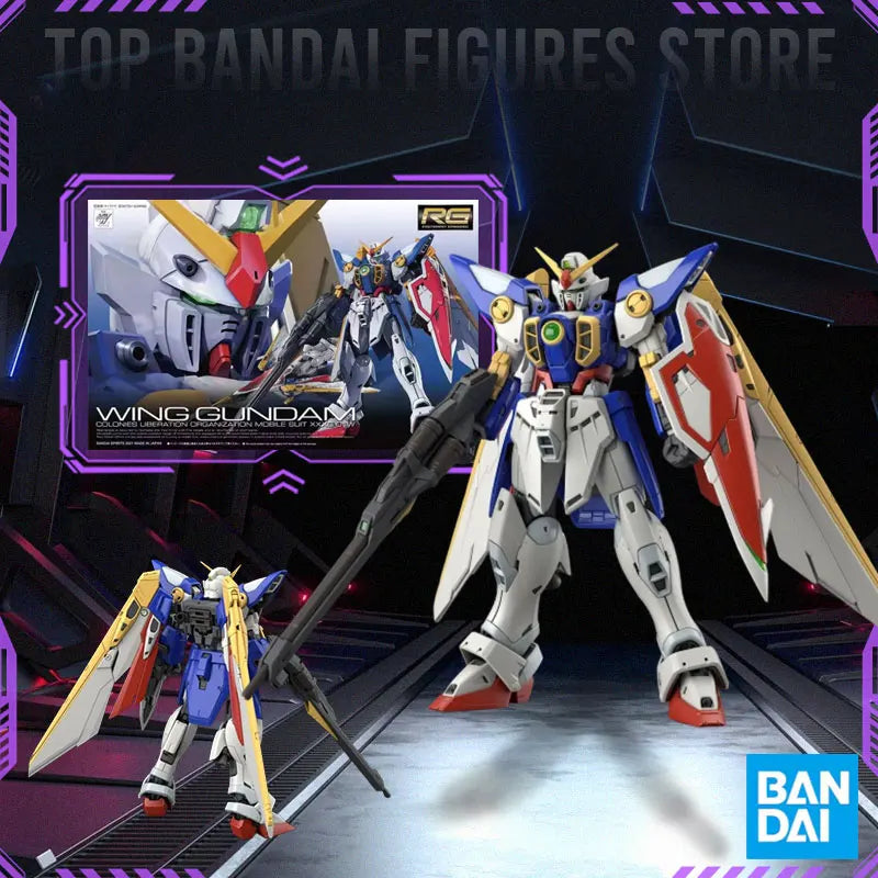 Bandai RG RX-78-2 WING RX-93-V2 UNICORN GOD GUNDAM In stock Anime Original Model Toy Action Figure Robot Collection Toy Gift
