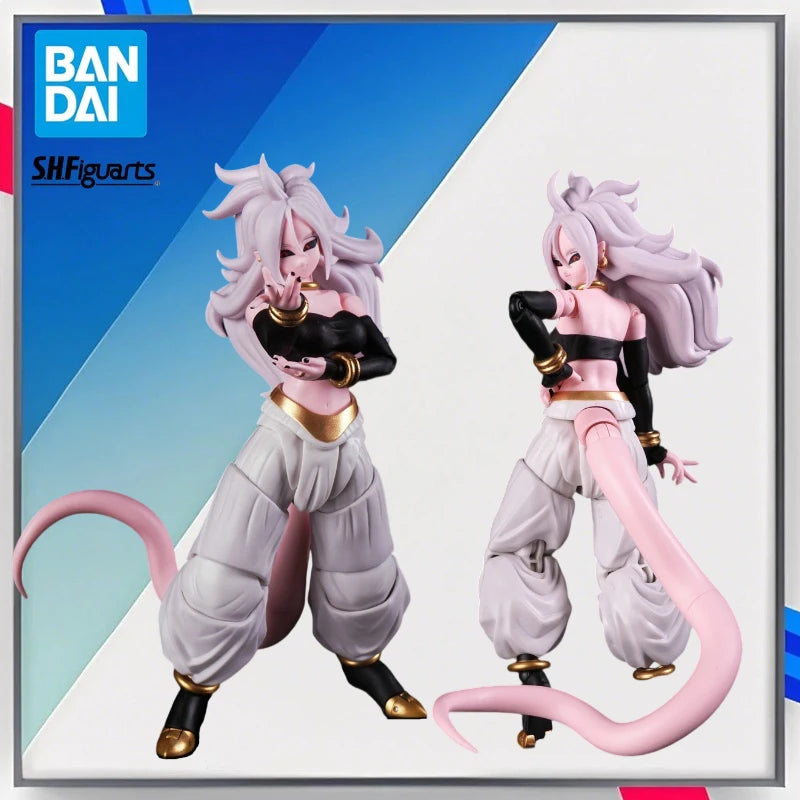 Bandai 100% Original, S.H. Figuarts SHF Dragon Ball Z, Anime Action Figures, Toys Model, Android 21, Gril Buu Boo, in Stock