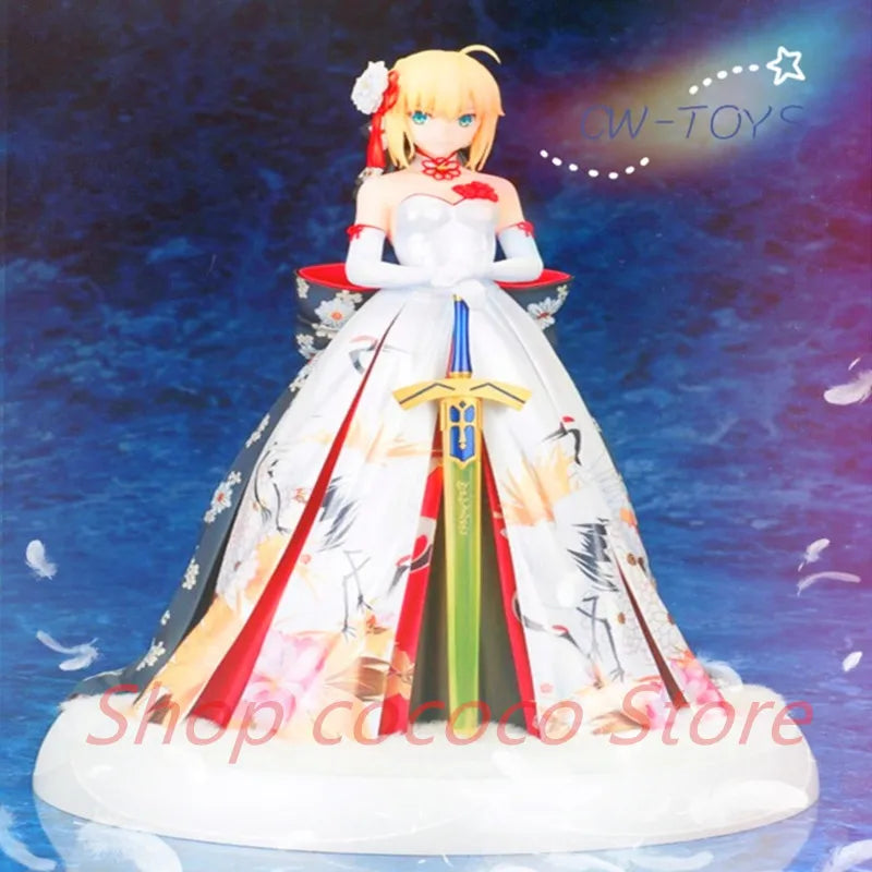 Fate/stay night Saber Anime-Figur 25 cm Fate/Grand Order Saber Kimono Actionfigur Sammlerpuppe Spielzeug Saber Alter Figur
