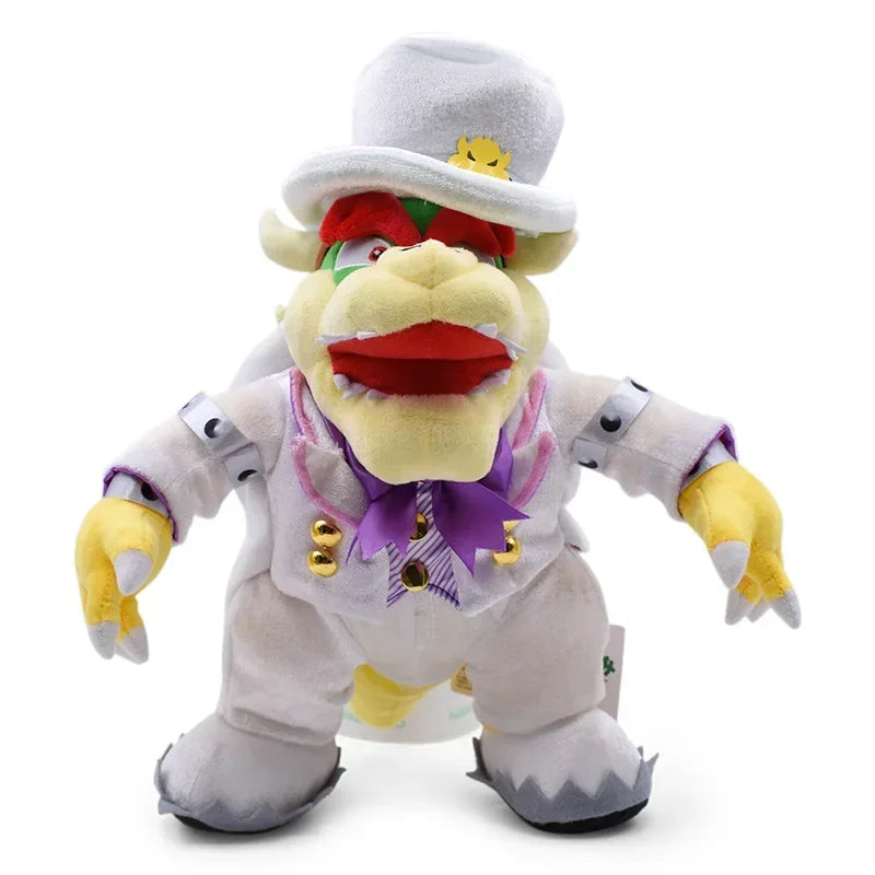 Super Marios Bros Toys Anime Figure Bowser Peach Princess Wedding Dress Cute Cartoon Kids Toys