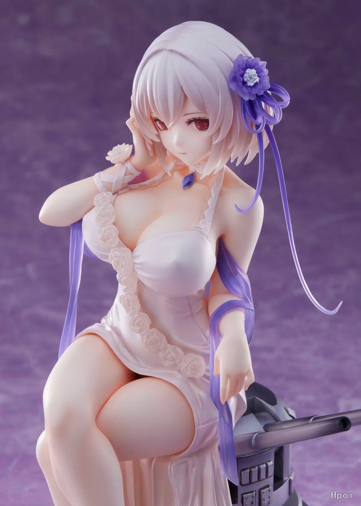 22CM Anime Game Azur Lane Sirius Dream Tech 1/7 White Rose Ver Sitting Model Toy Doll Ornaments Aciton Figure PVC