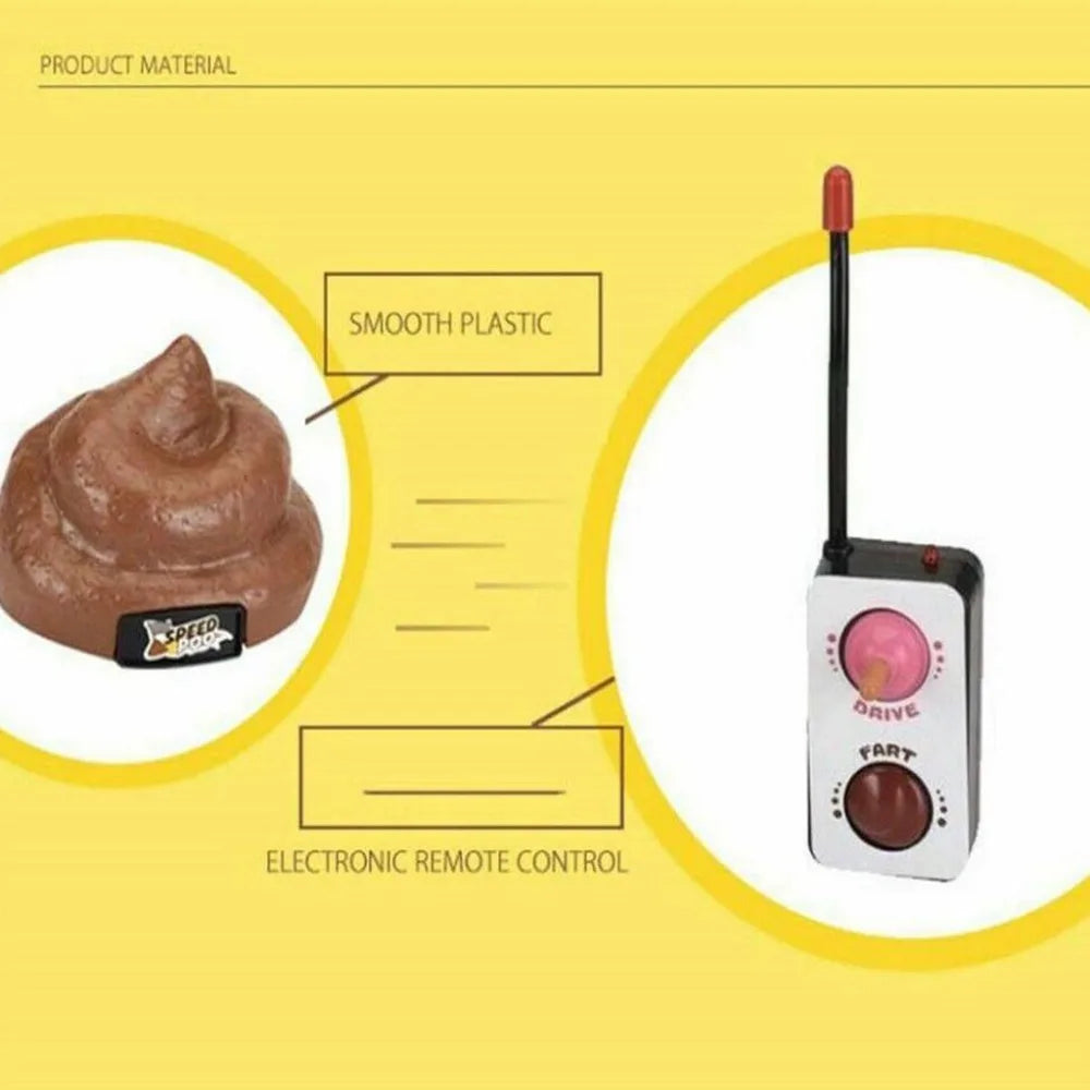 Remote Control Speed Poo Decompression Poop Toy Stool Funny Toy Remote Control Car Trick People Trick Toy Kids Joke Prank Toys