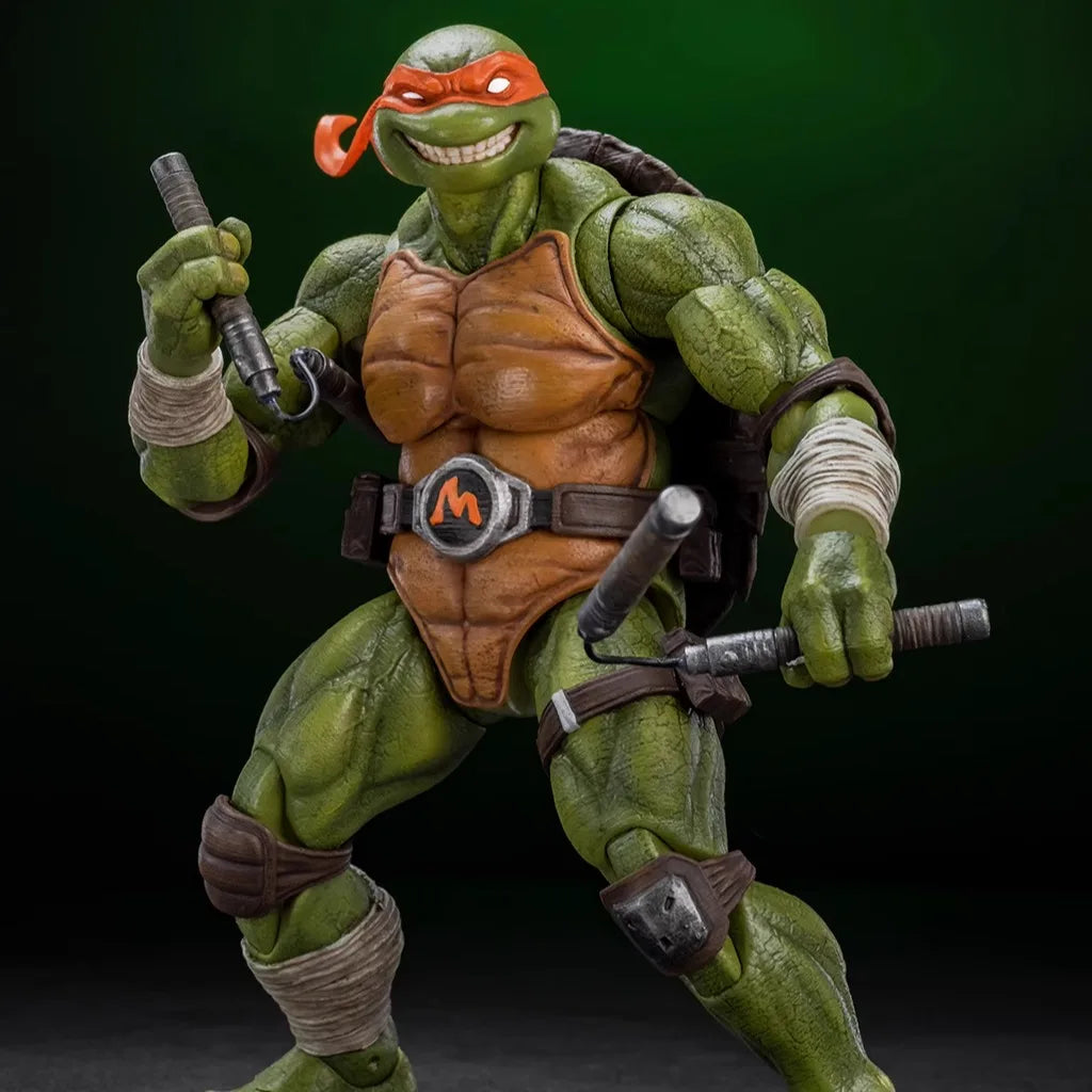 Original Lingjihun 1/12 Ninja Turtles Raphael Leonardo Action Figure Mobile Model Pvc Figurine Collect Hobby Toy Christmas Gift