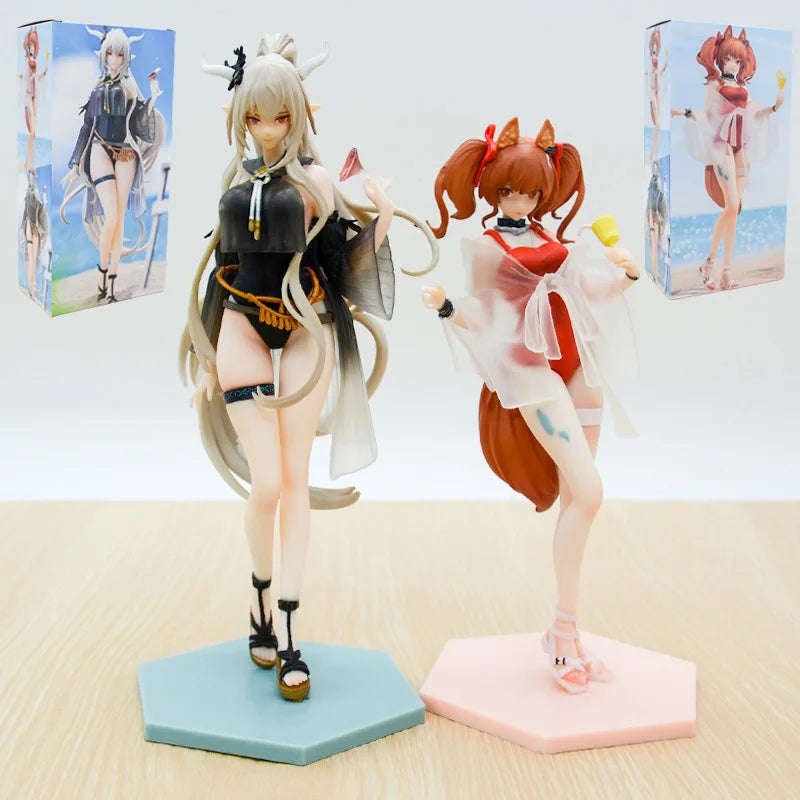 Arknights Logos Anime Game Figure Civilight Eterna/Wiš'adel Action Figure Lappland/Amiya/Texas Figure Collectible Model Doll Toy