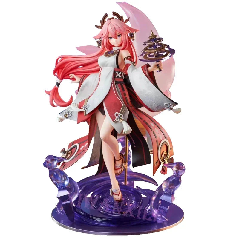 25cm/9.84in Genshin Impact Yae Miko Figure Game Peripherals Figurine Action cartoon Statue Model Toy Collectible Ornaments Gifts