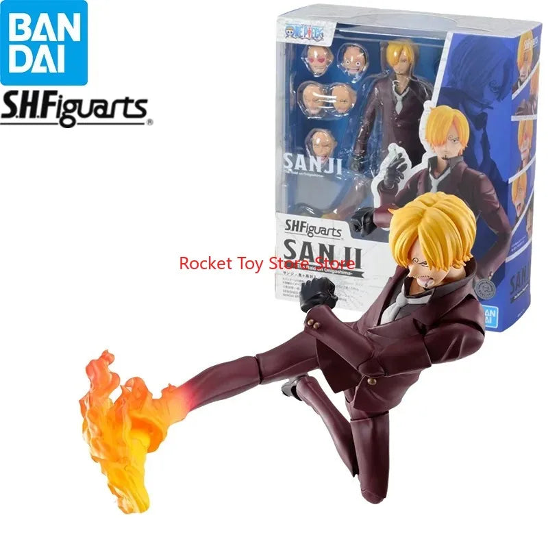 In stock  Bandai S.H.Figuarts une pièce Raid Sanji sur Onagashima figurine d'anime modèle d'action figurales Brinquedos jouets