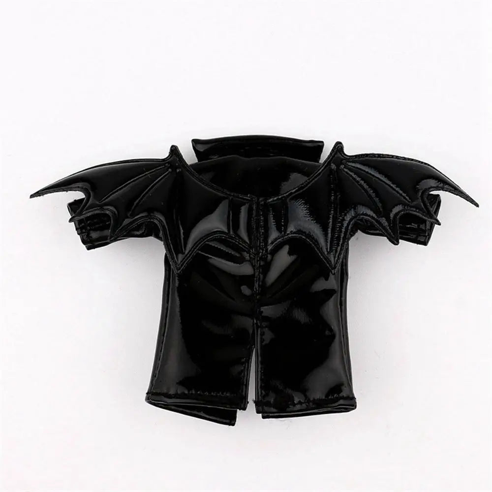 Fashion Clothes for OB11 BJD Dolls PU Leather Jacket Coat Doll Long-sleeved Coat for 1/11 1/12 bjd Doll Casual Clothes