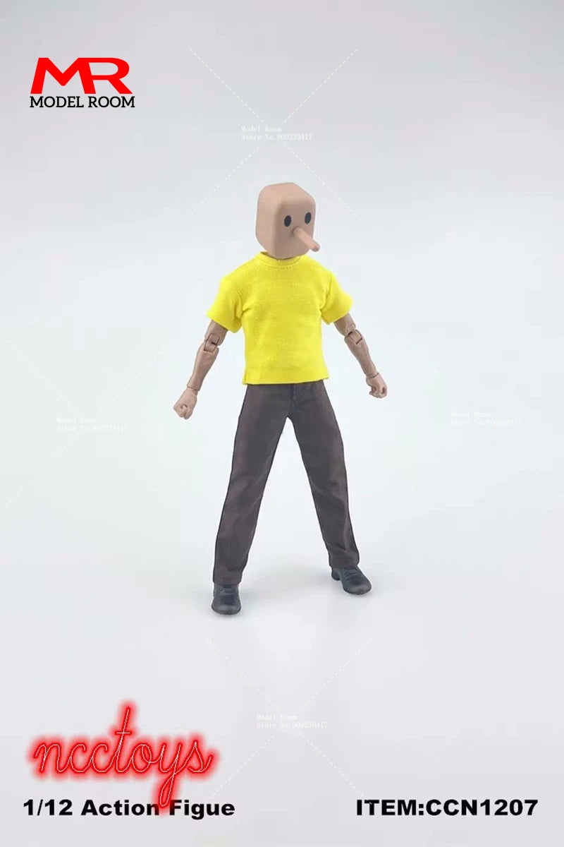 CCN1208 1/12 Scale Male Lamb Down Denim Jacket T-shirt Casual Pants Model Fit 6'' Notaman GWtoys Soldier Action Figure Body