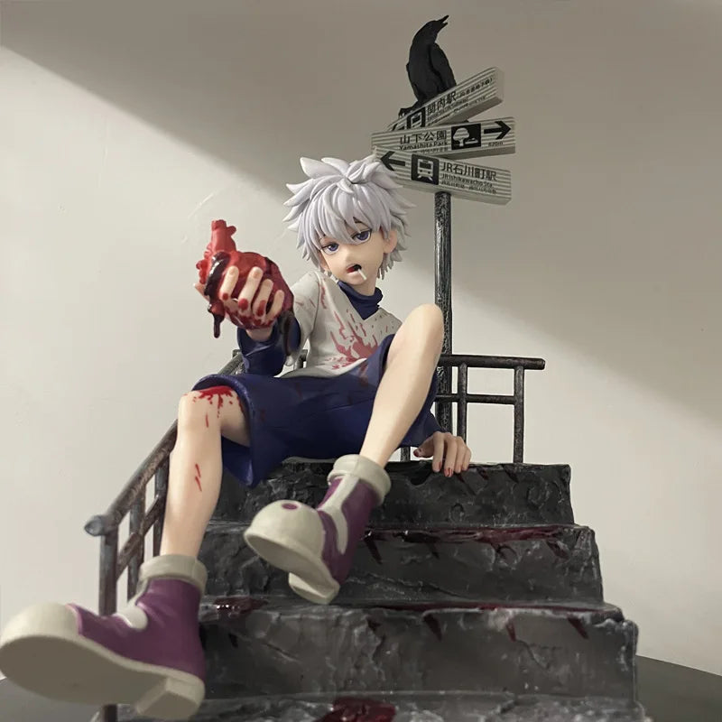 34 cm große Hunter x Hunter Killua Zoldyck PVC-Actionfigur, Anime-Figur, Killua GK Statue, Modell, Spielzeug, Sammlerpuppe, Kindergeschenk
