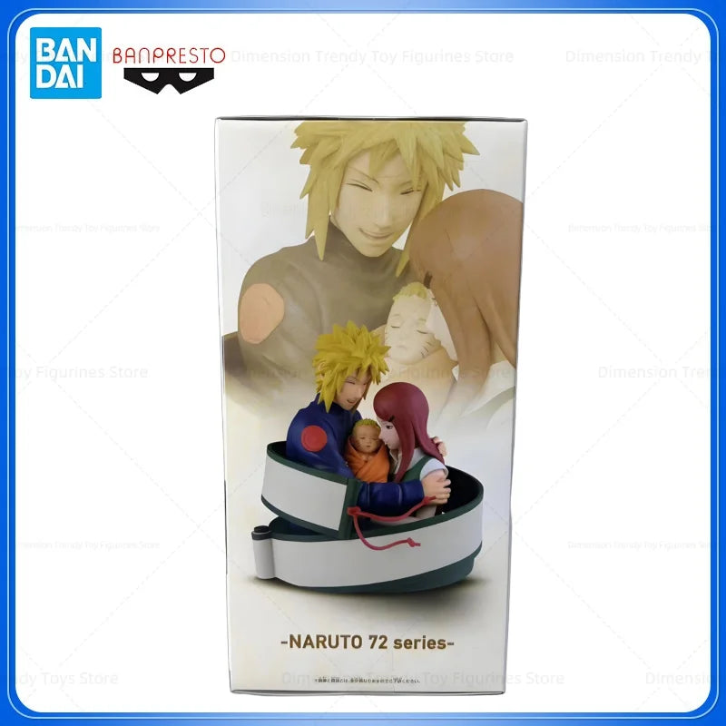 Bandai In Stock Banpresto Anime Naruto 72 Series 53Minato Kushina Naruto Family Original Action Figure Model Toy Collection Gift