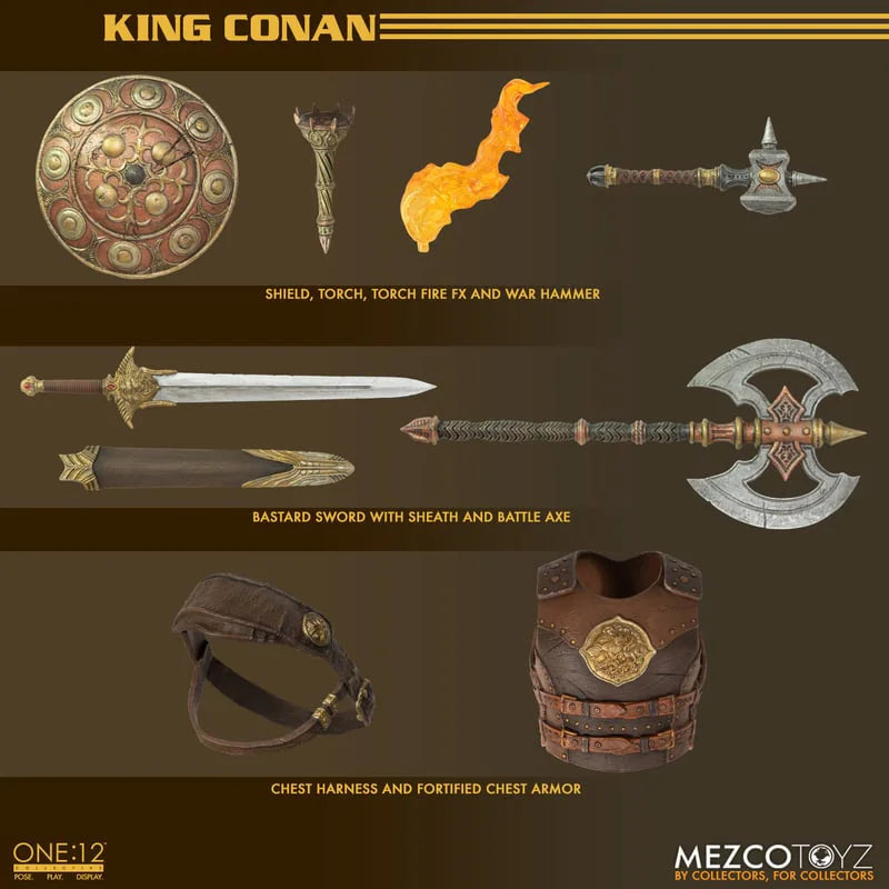 100% Original Mezco TOYZ 1/12 KING CONAN In Stock Anime Action Collection Figures Model Toys