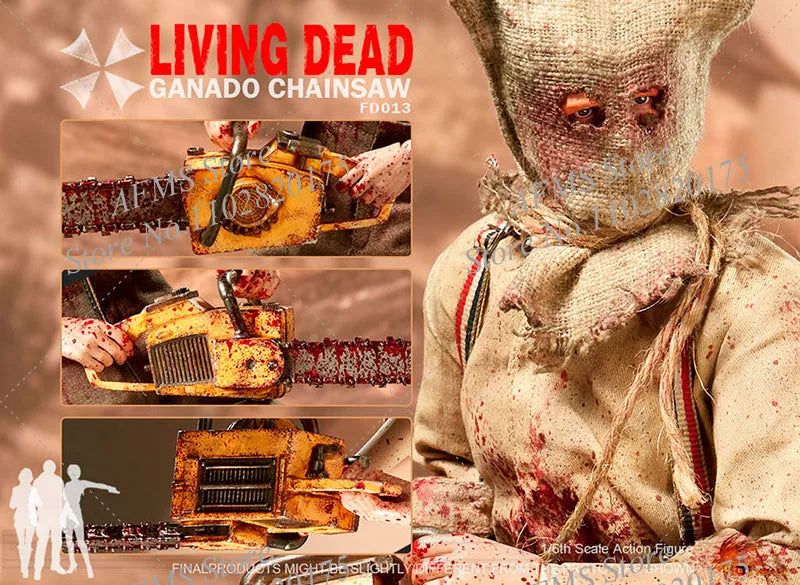 Hot Heart 1/6 FD013 Scale Collectible Figure Zombie Chainsaw Killer 12Inch Men Soldier Action Figure Model Toys