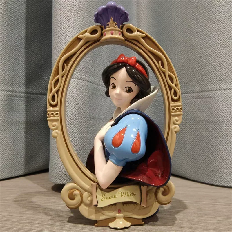 Disney Princess Art Bust Series Anime Action Figures Art Gallery Collection Decoration Statue Desk Ornament Toys Birthday Gift