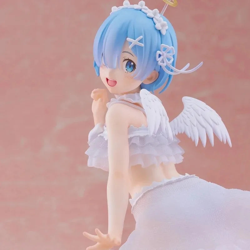 В наличност Taito Precious Figure Rem Pretty Tenshi Ver. Re:life in A Different World From Zero 23Cm Kawaii Doll Anime Model Toys