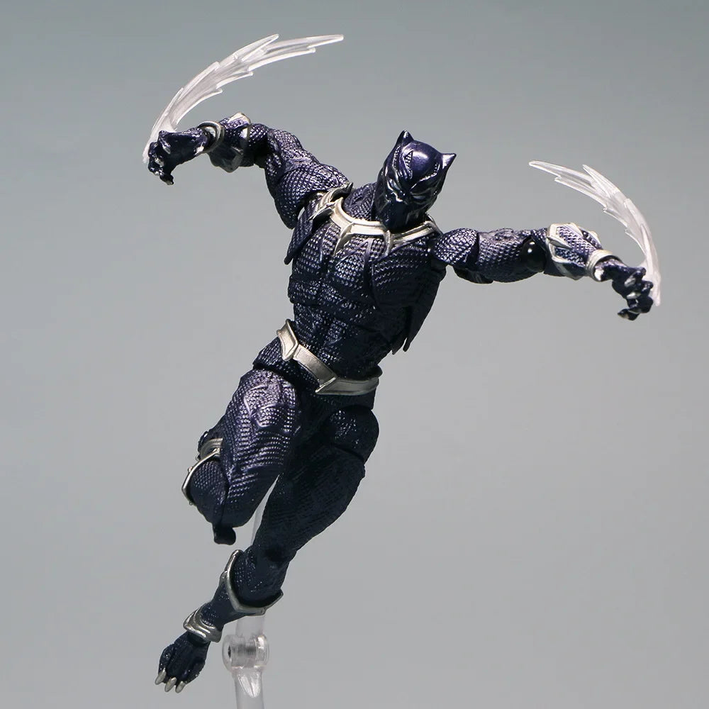 16cm Anime Marvel The Avengers SHF Action Figures Black Panther Multi Joint Mobility Model Doll Figurines Kids Toys Fans Gifts