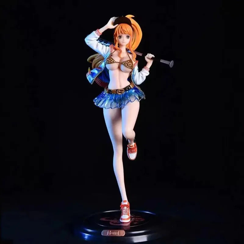 33 cm Anime One Piece Nami Puppe Handgefertigte PVC Sammlerstück Desktop Dekoration Statue Modell Puppe Spielzeug Geschenk Ornamente