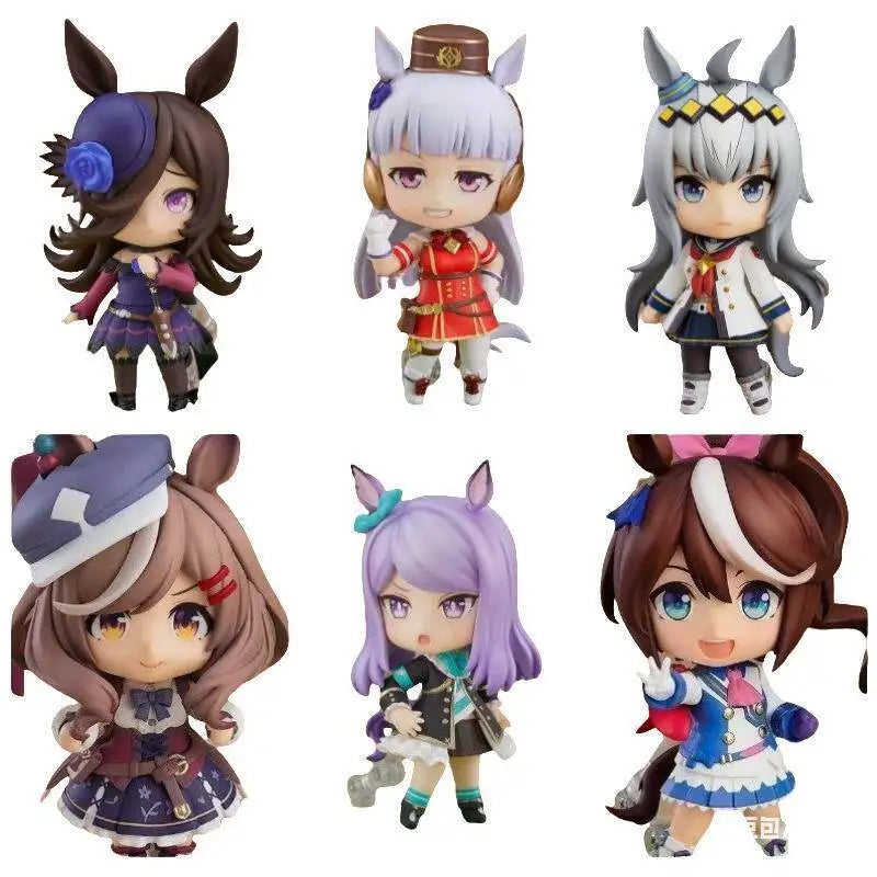 Gsc Nendoroid Uma Musume Pretty Derby Tokai Teio Chibi Action Figures Interchangeable Faces Posable Desktop Decor Model For Fans