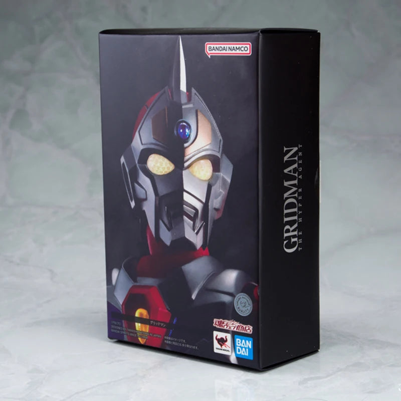 Bandai Genuine SHF Electronic Superhuman Gridman THE HYPER AGENT Anime Action Figure Collectible Model Toys Ornaments Gift Kids