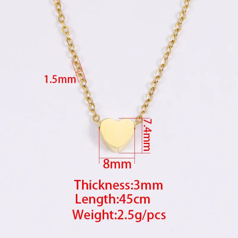 K Vergoldete Herzkette | Versilberte Halskette, süße, zierliche Halskette mit Liebesanhänger für Frauen, Geschenk für Mädchen, Geschenk für Frauen