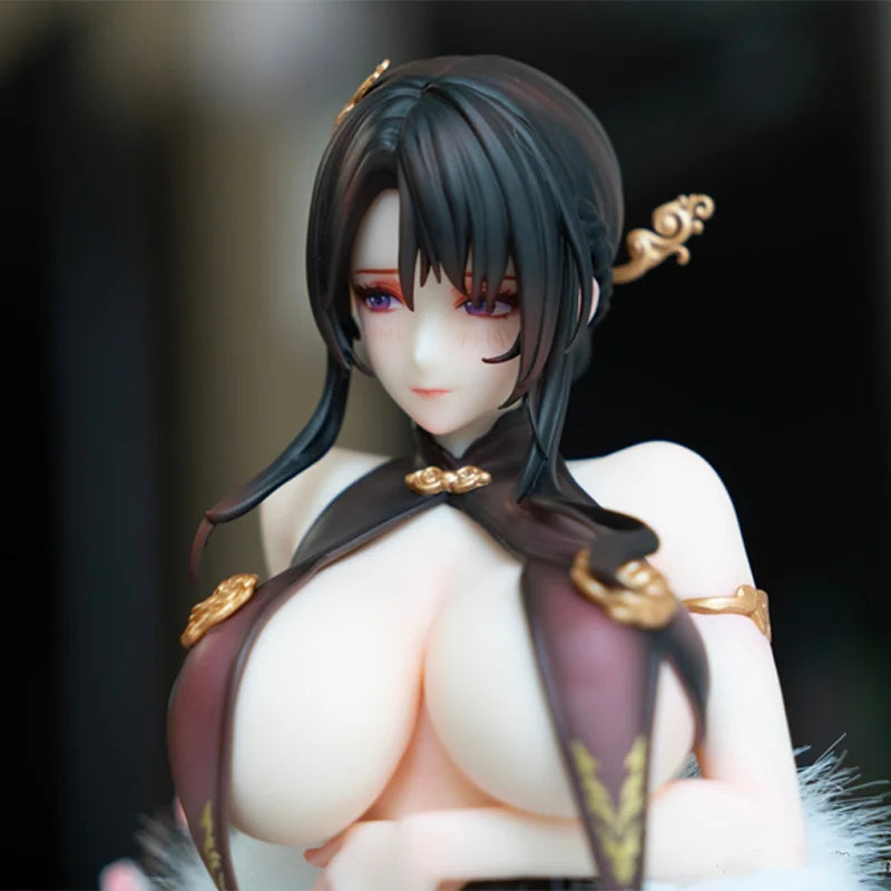 BearPanda 1/6 Scale Anime Figure Phoenix Coming Qipao Series Real Stockings Follow Eyes Temperature Sensitive Paint Furry Shawl