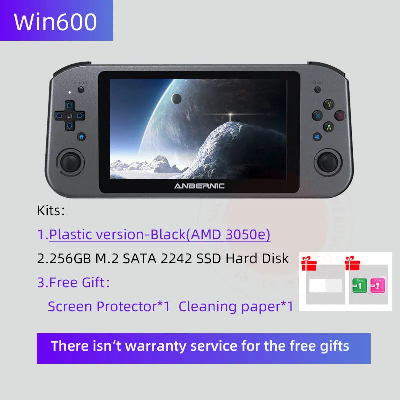 ANBERNIC Win600 5.94" Handheld Game Console Portable Gaming Laptop Computer 2 in 1 Gaming Player Support Windows 11 Steam OS