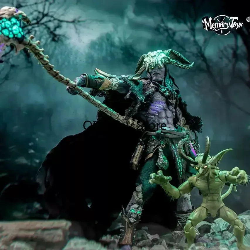 Adventurer World Undead Sharman + Demon Little Ghost Assembly Can Be Don Action Collectible Model Assemble Toys Gift In Stock