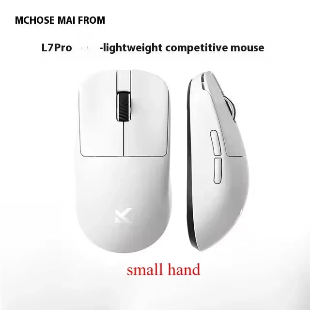 Геймърска мишка MCHOSE L7 Ultra 8K PAW3395, преносима и лека, презареждаща се, 2.4G безжична, BT, трирежимна, персонализирани подаръци за компютър.
