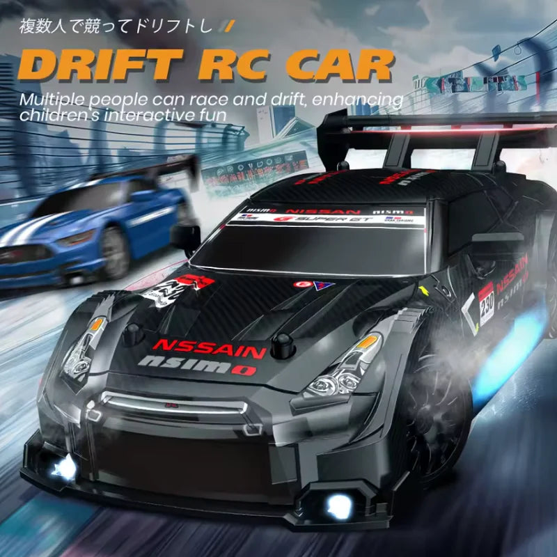 4WD High Speed ​​RC Drift Mustang 1:24 - Ferngesteuertes RC-Rennauto | Austauschbare Reifen | Rennsport-Geschenkspielzeug für Jungen