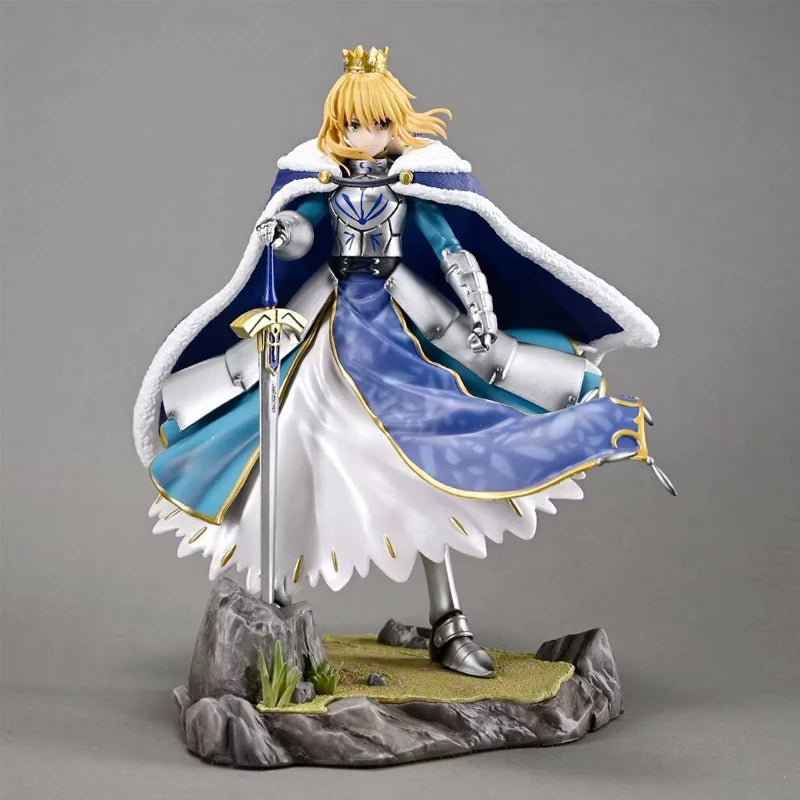 Fate Stay Night Anime-Produkte König Artus Altolia Pendragon Rüstung Säbel Stehende Haltung 27cm Actionfiguren Ornament Spielzeugmodell