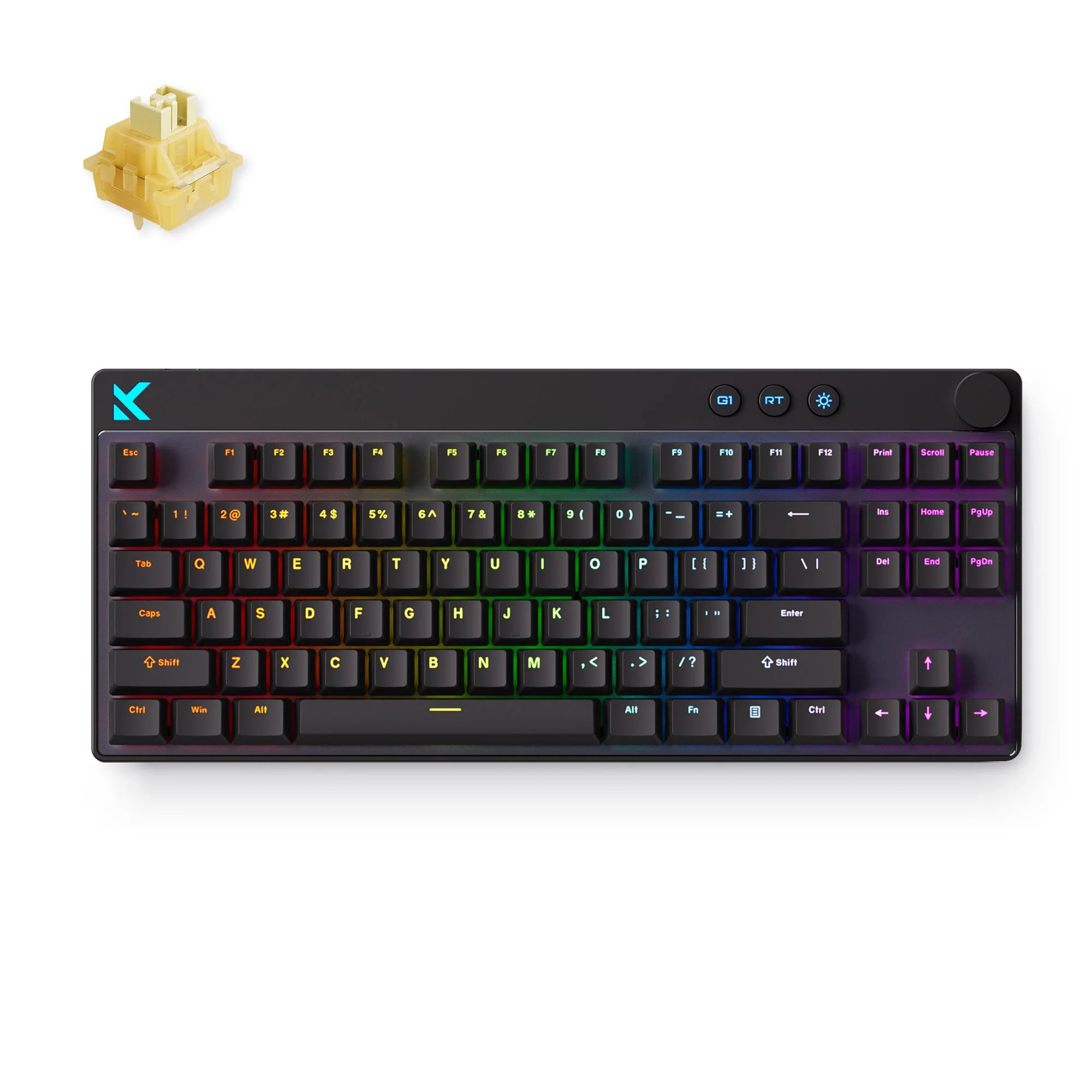 MCHOSE Mix 87 Magnetic Switch Gaming Keyboard Hall Effect 0.08ms Ultra-Low Latency 0.001mm Precision Office Wired Keyboard