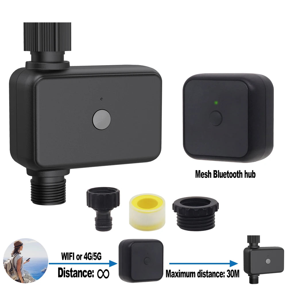 Smart Watering Timer IP55 Bluetooth WIFI Garden Automatic Irrigation System Drip Sprinkler Controller Valve Smart Life Tuya