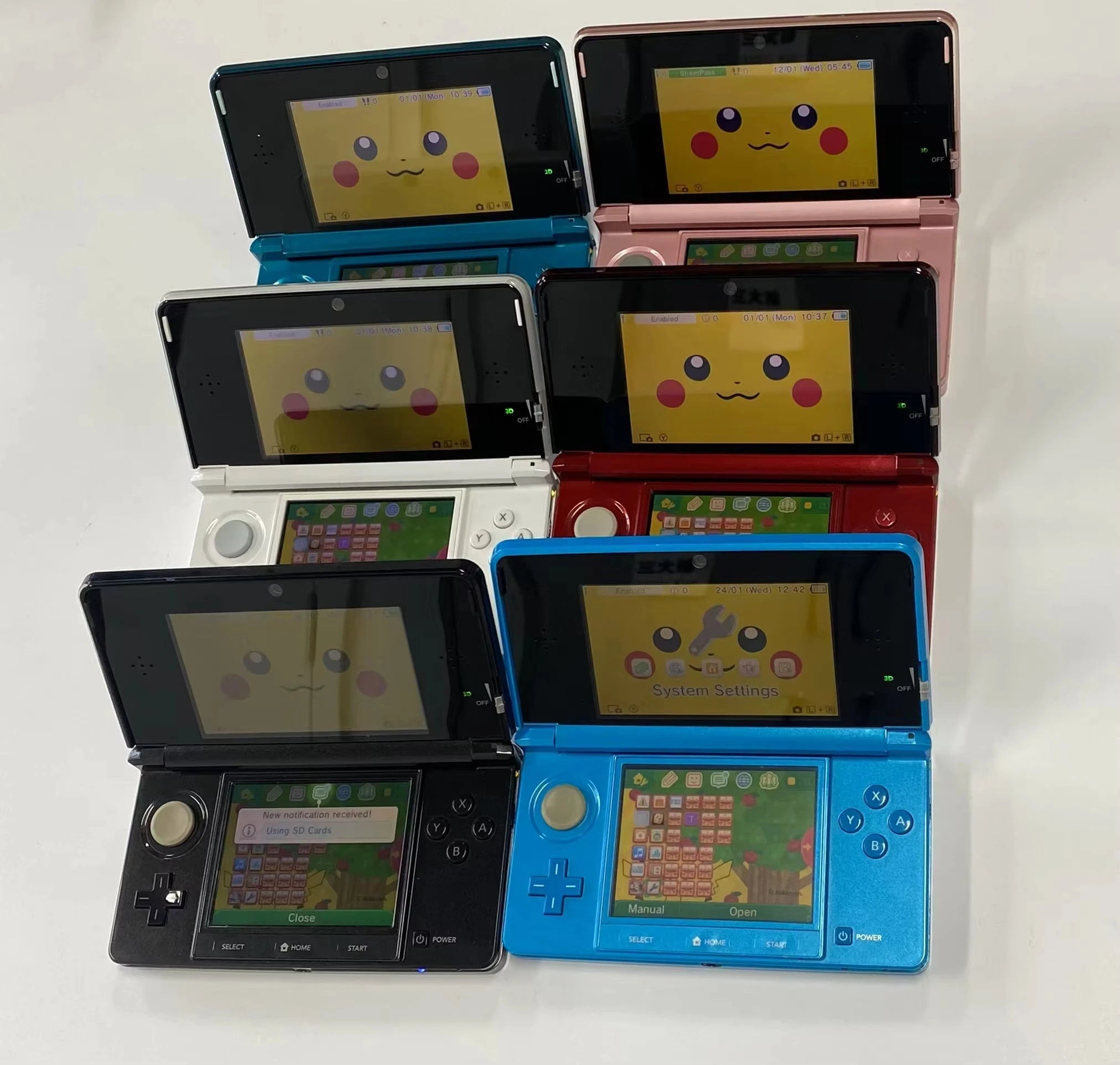 Refurbished Original 3DS Game Console 3.5 Inch Touch Screen Free Games for Nintendo 3DS Handheld Game Console FBI and Homebrew