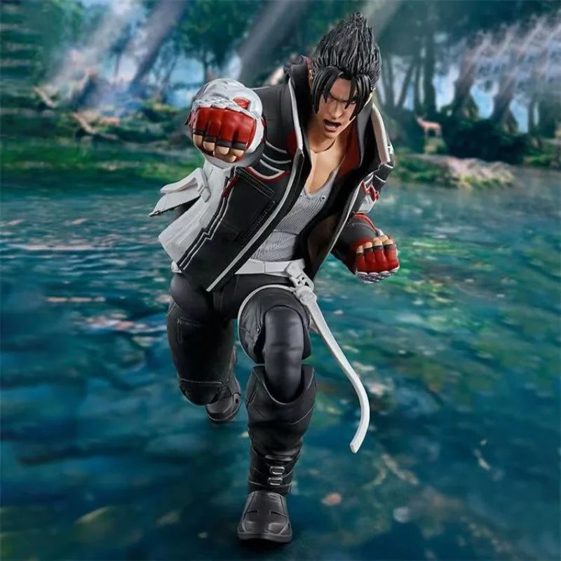 Bandai Original Genuine Figure Tekken 8 Model Kit Anime Figures SHF Jin Kazama Collection Model Action Figure Boys Toys Gifts