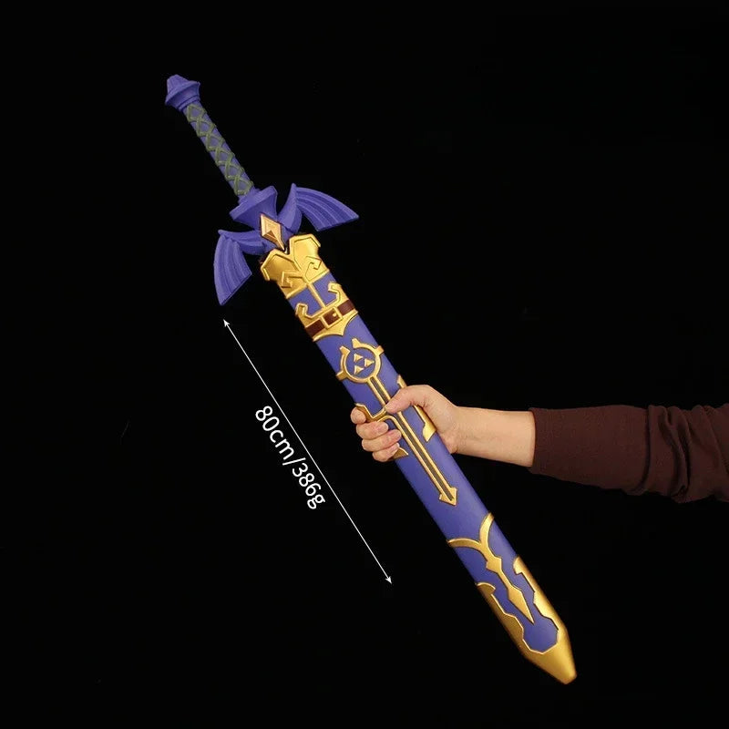 The Hyrule Fantasy Weapon Zeldas Master Sword Hylian Shield 80cm Game Periphery PU Samurai Sword Weapon Model Cosplay Gifts Toys