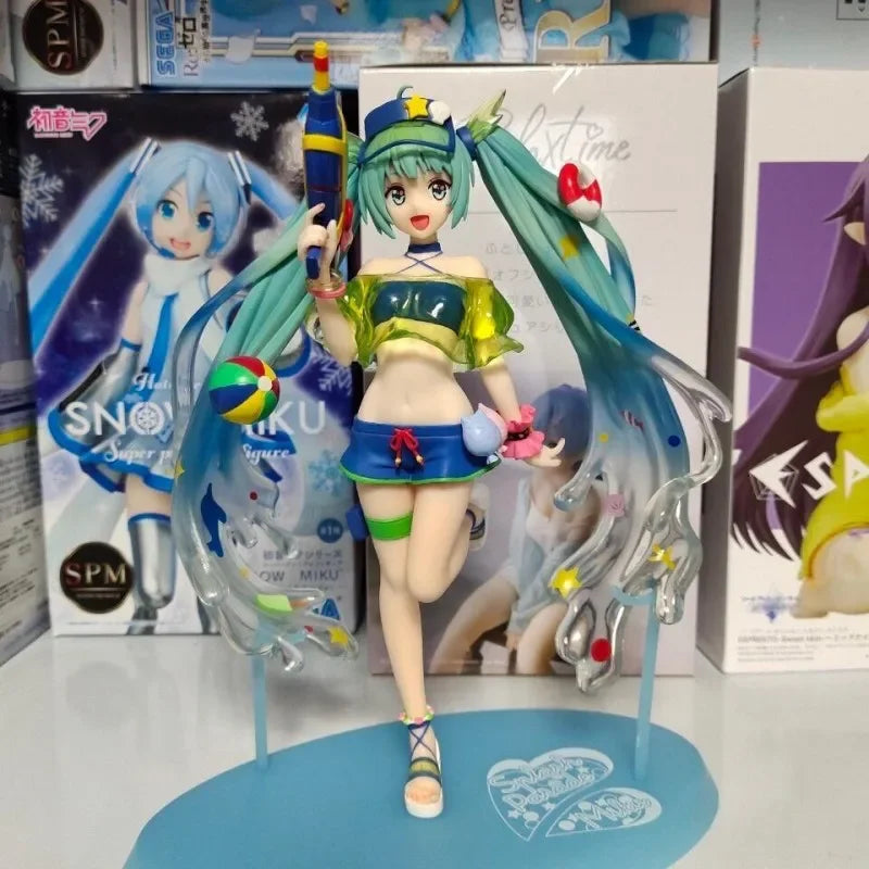 Sega Vocaloid Original Hatsune Miku Figur Spm Sommer Wasserpistole 22cm PVC Anime Figur Modell Spielzeug Mädchen Niedliche begrenzte Geschenke