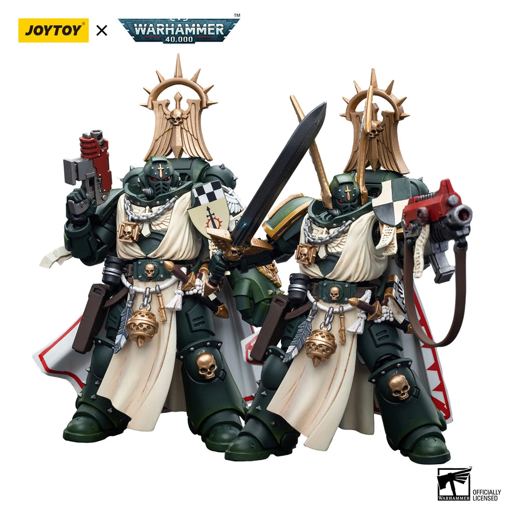 JOYTOY Action Figure 1/18 40K Dark Angels Master Lazarus Master With Power Fist Anime Military Model