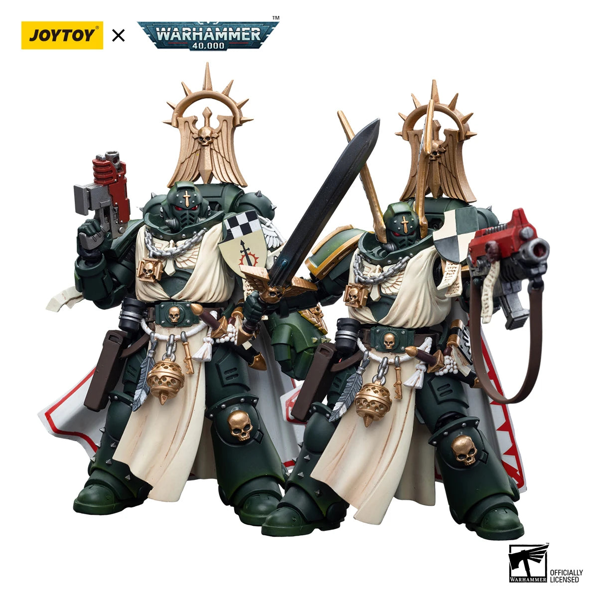 JOYTOY Action Figure 1/18 40K Dark Angels Master Lazarus Master With Power Fist Anime Military Model