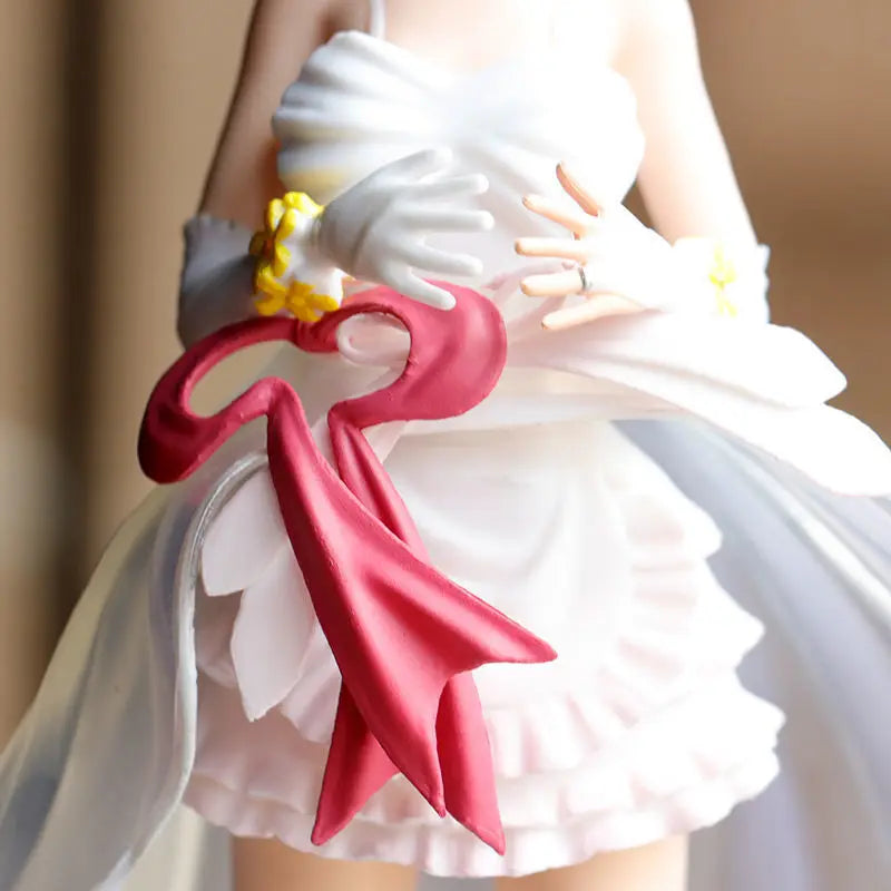 New Anime 23cm Hatsune Miku Kawaii Virtual Singer Miku Manga Statue white wedding dress girl PVC Action Figure Collectible Toy