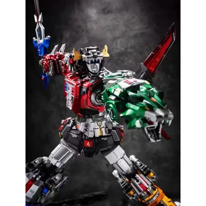 In Stock Transformable and Combining Model LED Base Alloy Detachable Robot Lions Reignite Beast King Reborn-01 Action Figure
